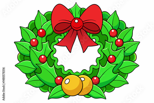 Christmas wreath with bells