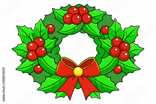 Christmas wreath with bells