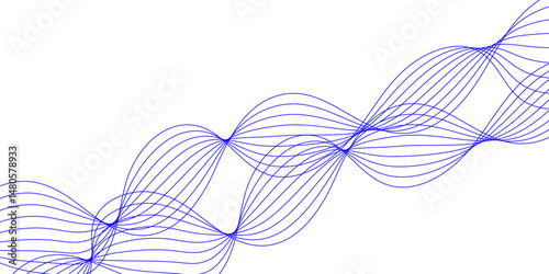 Abstract white background with a glowing abstract waves. Abstract wave element for design. Digital frequency track equalizer, Futuristic background design. Long exposure, Light painting photography.