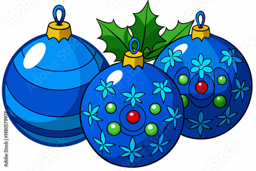 Christmas balls with Christmas tree