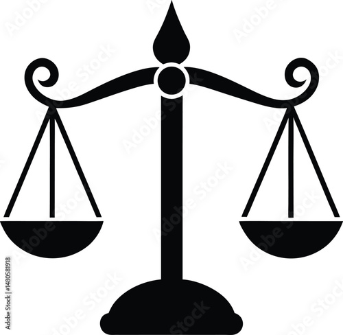 scale of justice icon vector illustration