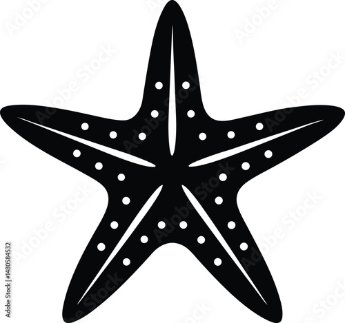 starfish sea life icon vector illustration