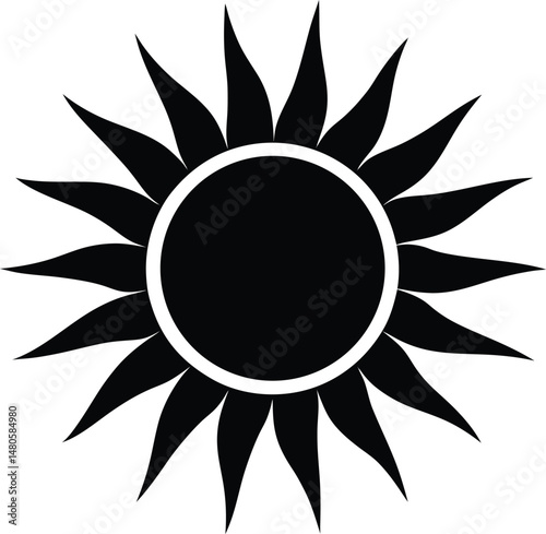 sun bright summer icon vector illustration
