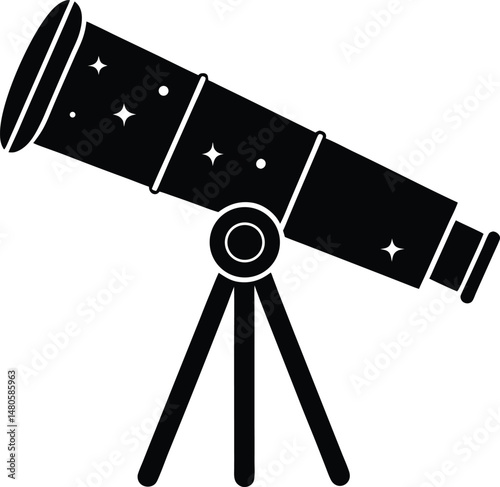 telescope stargazing icon vector illustration