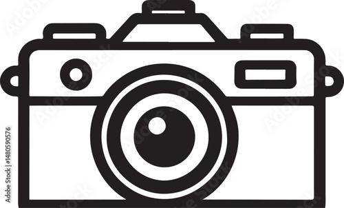 digital photo camera vector icon 