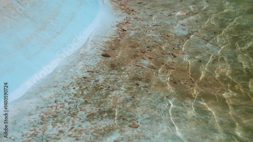 water waves in the pool. 4k video footage