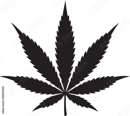Weed Marijuana cannabis leaf vector icon logo illustration