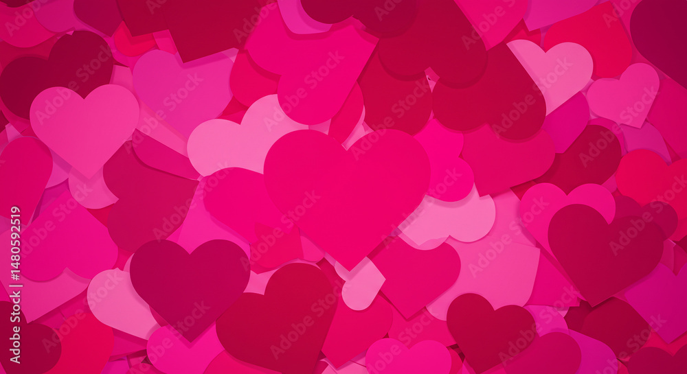 pink background with hearts
