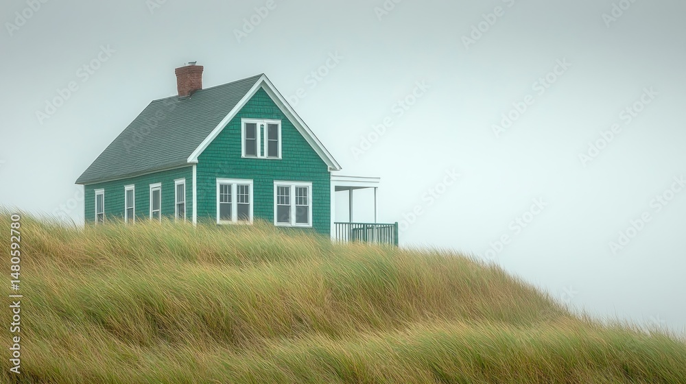 Coastal green house on dune Coastal green house on dune