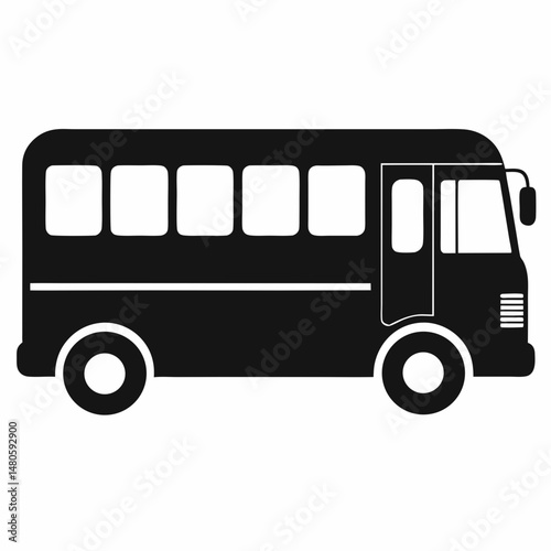 school bus isolated on white