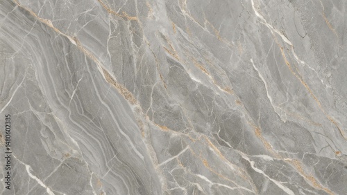 Sophisticated gray marble texture with gold veins creates a luxurious, detailed stone background