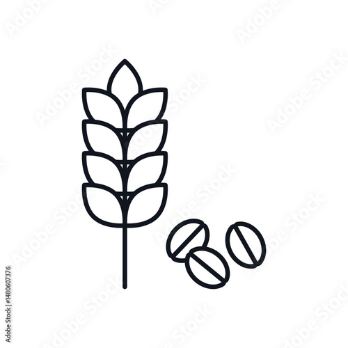 Oats Vector icon