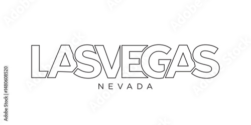 Las Vegas, Nevada, USA typography slogan design. America logo with graphic city lettering for print and web.