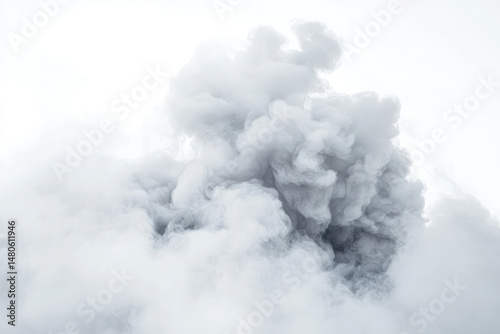 Mysterious white smoke isolate on white background