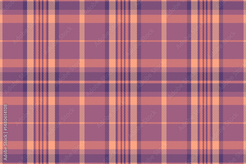 Fototapeta premium Subtle peach and mauve plaid pattern. Perfect for textile design, apparel, home decor, or website backgrounds.