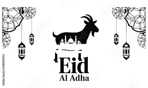 Eid al adha mubarak Greetings Background. abstract Vector Illustration for greeting card, poster and banner.	