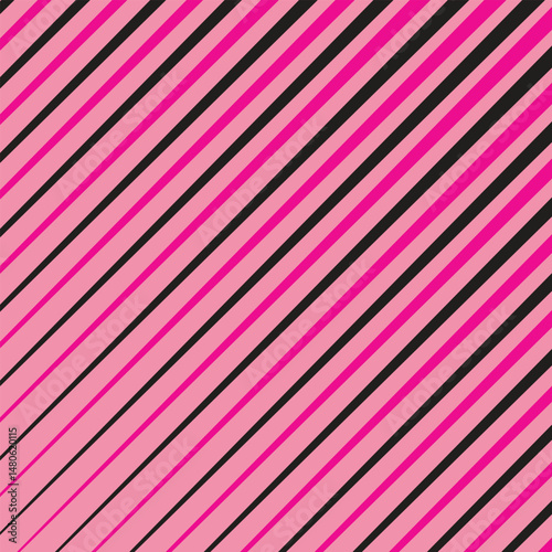simple abstract black and pink colour thik to thin diagonal line pattern with pink background