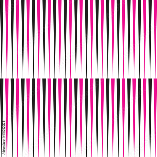  simple abstract black and pink colour thik to thin vertical line pattern.