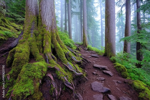 Misty Forest Trail Path photo