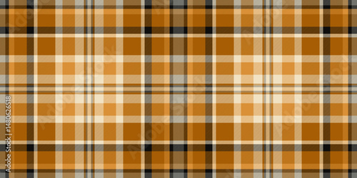 Warm autumnal plaid pattern in rich orange and cream tones.  Perfect for fallthemed designs, textiles, or website backgrounds.