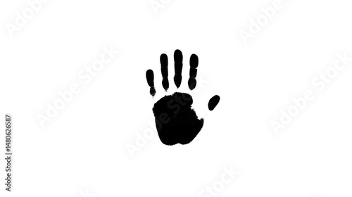 Black Handprint Vector Graphic Symbolism Identity Mark Unique Design Element Human Touch Expression Artistic Interpretation Fingerprint Impression Graphic Resource Creative Illustration
