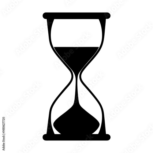 Monochrome Hourglass A Timeless Symbol of Passing Time and Limited Moments