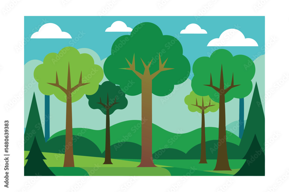 Fototapeta premium landscape with trees