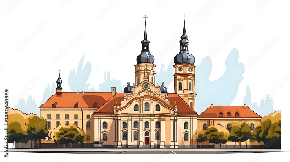 Fototapeta premium Bundegi Cartoon Vector Illustration Isolated on White Background for Creative Projects