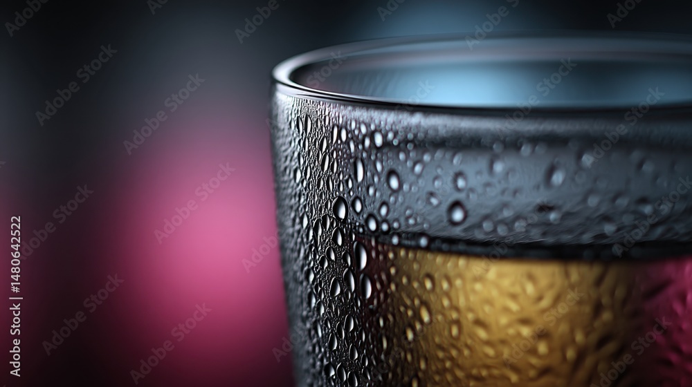 Riga, Latvia 2025-04-25 A glass of water with water droplets on it Riga, Latvia 2025-04-25 A glass of water with water droplets on it