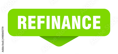 refinance sticker. refinance sign on transparent background