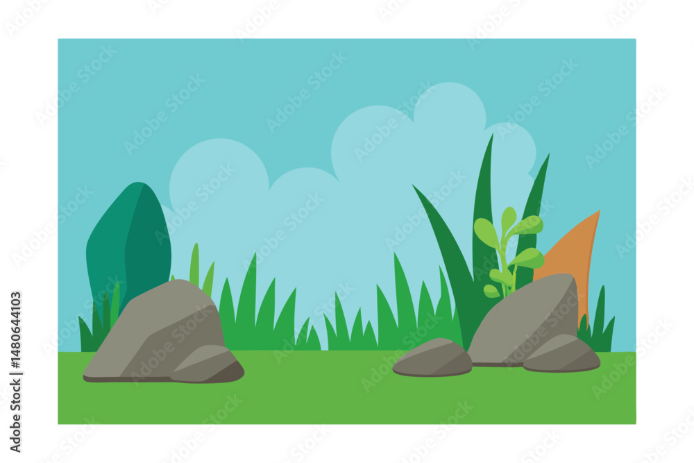 Fototapeta premium vector illustration of a grass