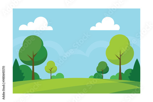 landscape with trees