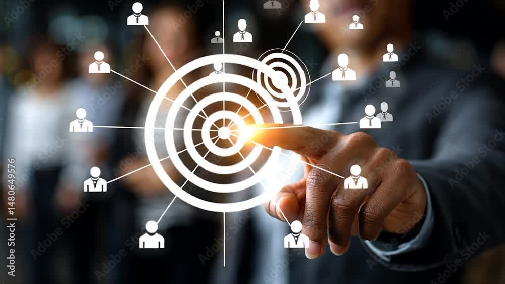 Person targeting connections on digital network