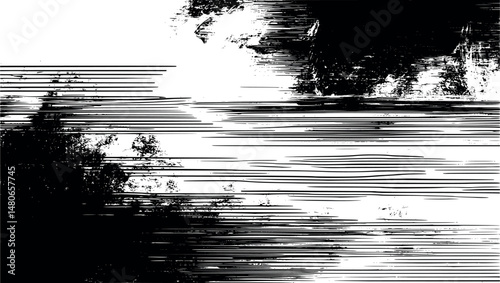 Vintage engraving-style background with monochrome textured lines