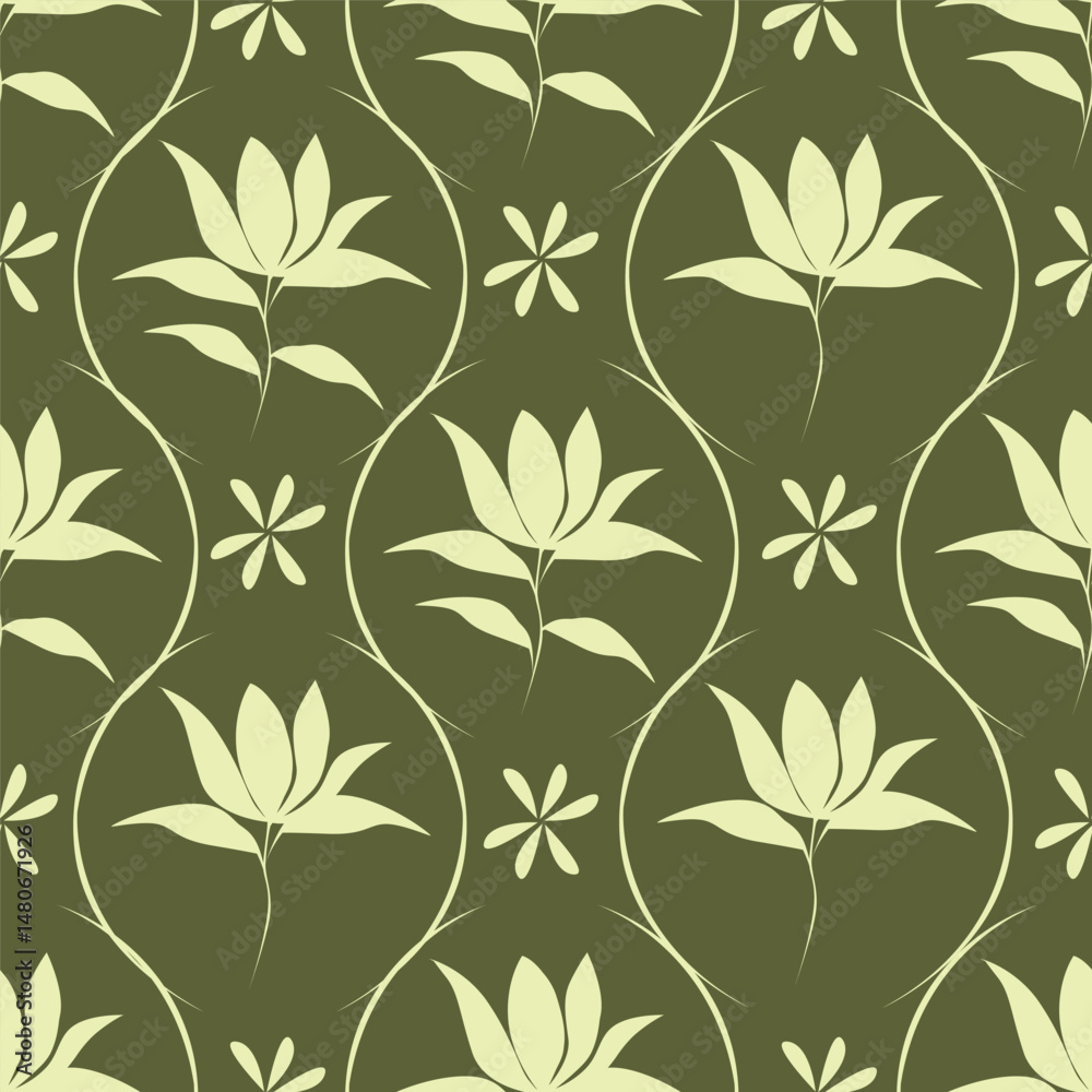 Fototapeta premium seamless pattern with flowers