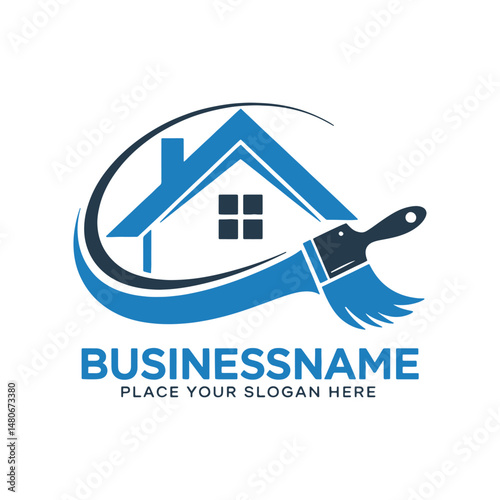 Painting Logo Design, House painting Logo Design