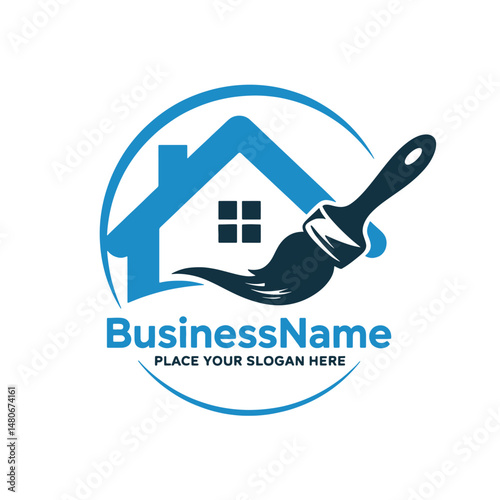 Painting Logo Design, House painting Logo Design