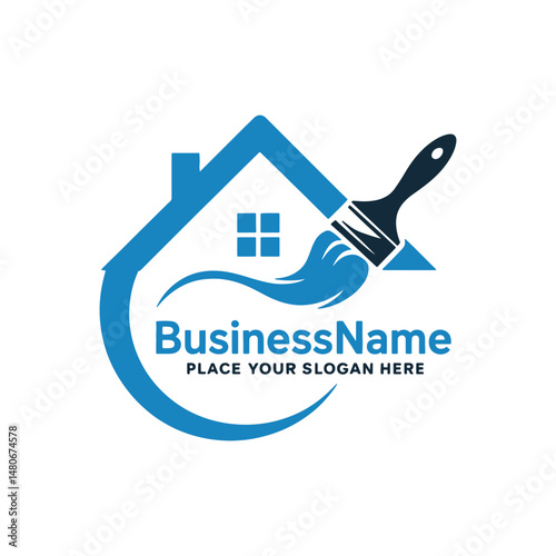 Painting Logo Design, House painting Logo Design