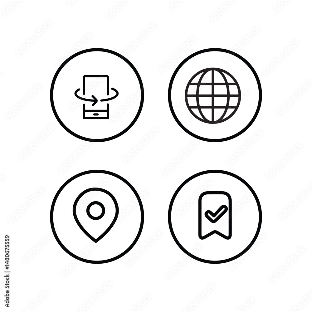 Fototapeta premium Modern Web Interface Icon Set