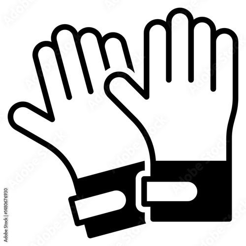 Hand Gloves glyph mixed icon