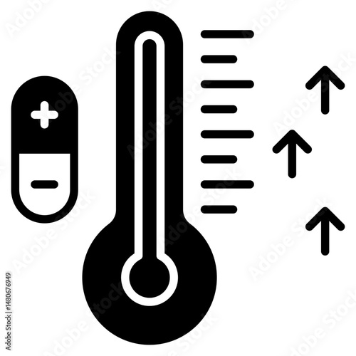 Temperature Check glyph mixed icon