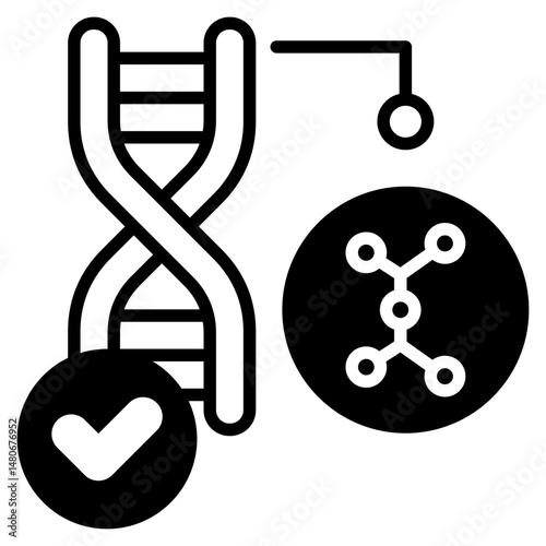 Dna Model glyph mixed icon