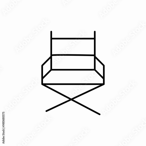 Director chair movie cinema icon vector sign