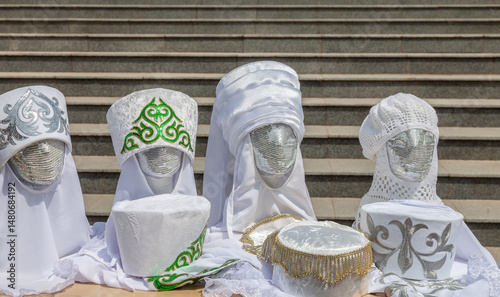 Collection of hats with different designs and colors