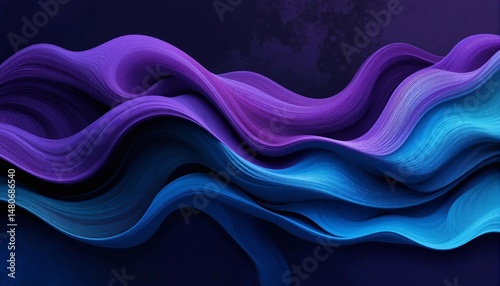 Purple Blue Abstract Background Image, Curve, Light, Glitter, Gradient, Banner Texture Advertising Poster