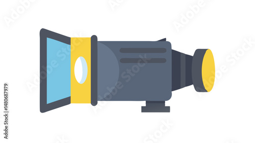Film Projector Vector Graphic Illustration