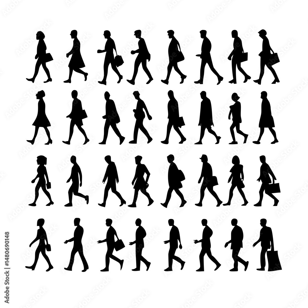 Obraz premium 25 People: A Dynamic Set of Diverse Figures