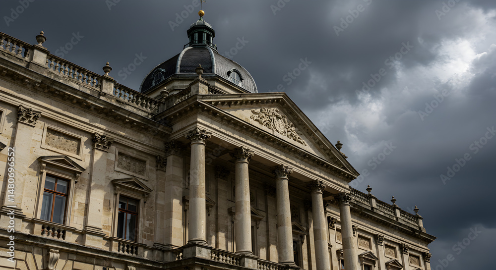Naklejka premium Grand Neoclassical Building: Architecture, History, UK