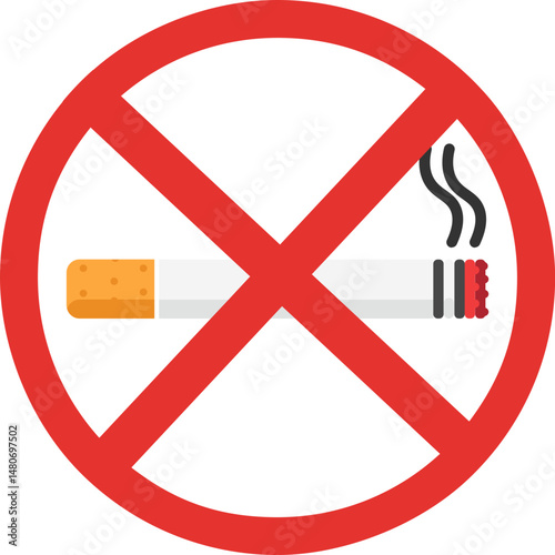 No smoking icon represented in vector symbol