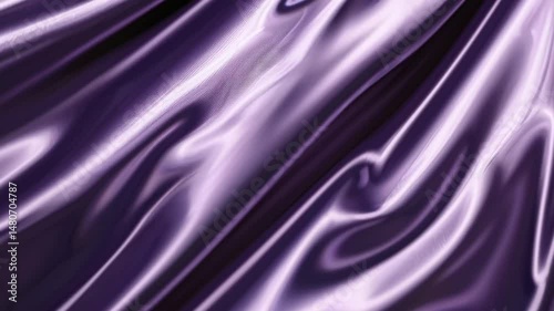 Smooth, elegant purple silk fabric flows and shimmers, creating a luxurious and sensual visual experience